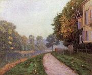Gustave Caillebotte Riverbank in Morning Haze oil painting reproduction